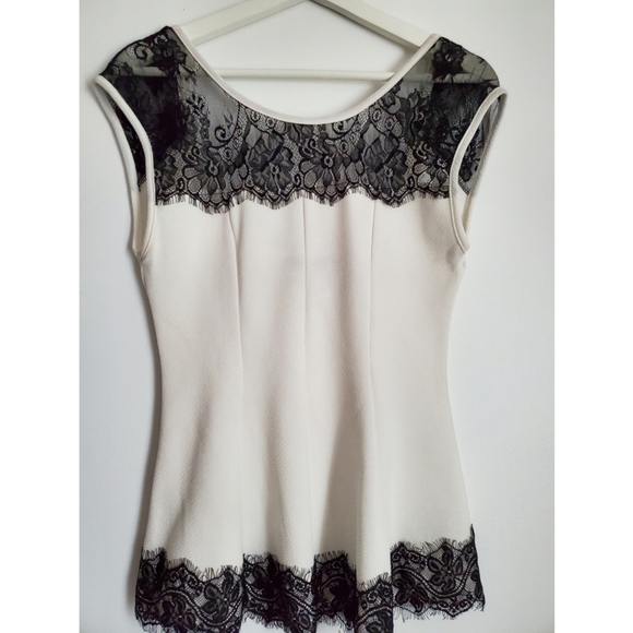 Dressy Sleeveless Top, White, Size S - Picture 4 of 7
